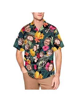 NAZENTI Personalized Hawaiian Shirt - Hawaiian Picture Shirts, Funny Hawaiian T-Shirt for Men Women, Shirt with Photo