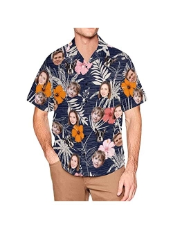 NAZENTI Personalized Hawaiian Shirt - Hawaiian Picture Shirts, Funny Hawaiian T-Shirt for Men Women, Shirt with Photo