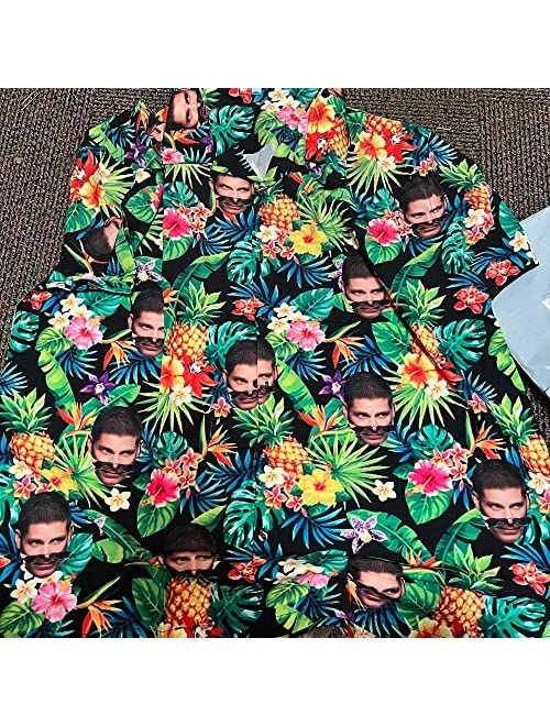 NAZENTI Personalized Hawaiian Shirt - Hawaiian Picture Shirts, Funny Hawaiian T-Shirt for Men Women, Shirt with Photo