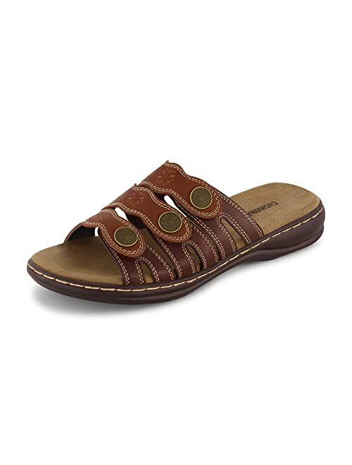 CUSHIONAIRE Women's Barret comfort sandal with +Comfort Foam and Wide Widths Available