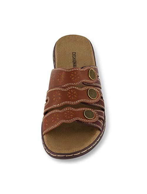 CUSHIONAIRE Women's Barret comfort sandal with +Comfort Foam and Wide Widths Available