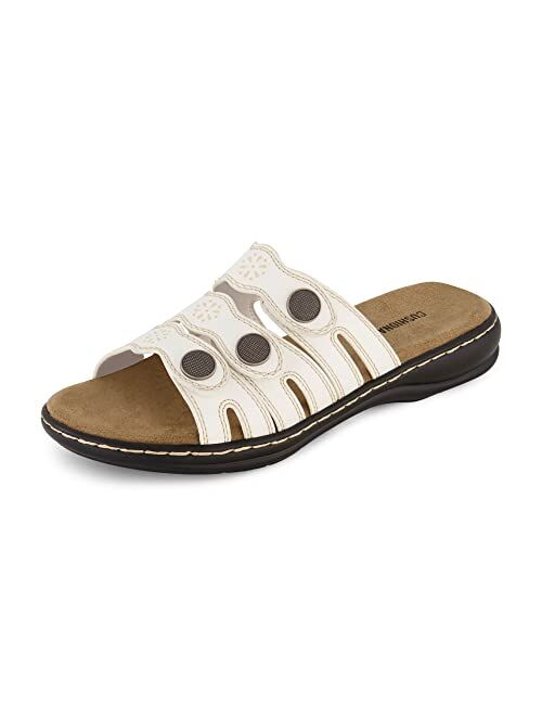 CUSHIONAIRE Women's Barret comfort sandal with +Comfort Foam and Wide Widths Available