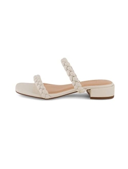 Women's Nestar braided low block heel sandal  Memory Foam