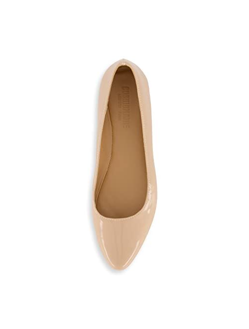 CUSHIONAIRE Women's Francie Flat with +Comfort Foam and Wide Widths Available