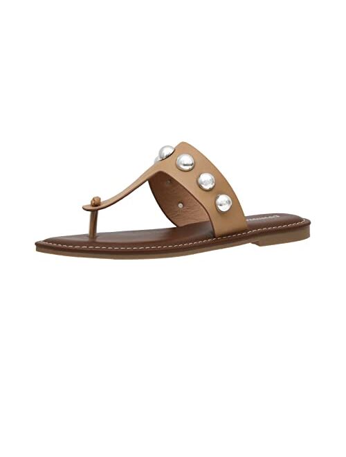 CUSHIONAIRE Women's Cindy thong stud sandal +Comfort Foam