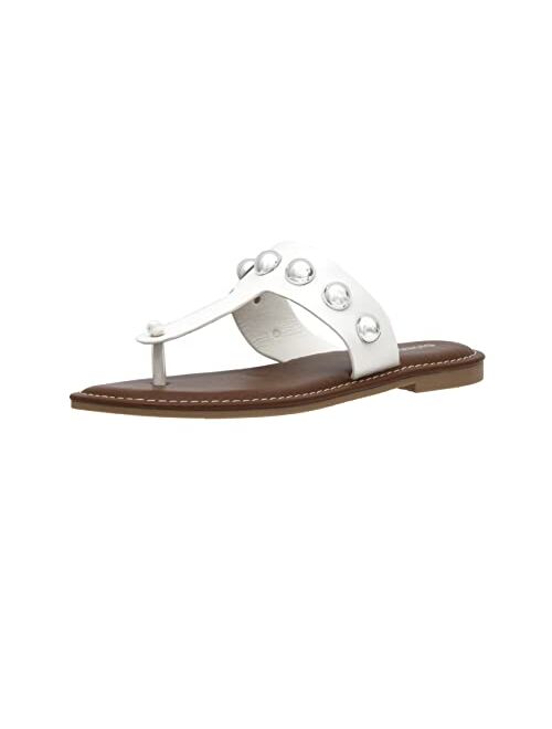 CUSHIONAIRE Women's Cindy thong stud sandal +Comfort Foam