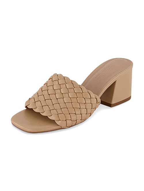 CUSHIONAIRE Women's Tasha woven heel sandal +Memory Foam