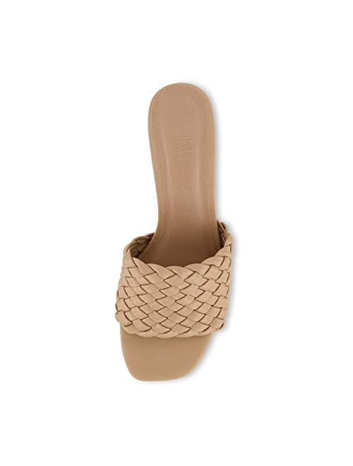 CUSHIONAIRE Women's Tasha woven heel sandal +Memory Foam