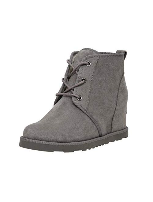 CUSHIONAIRE Women's Kira hidden wedge boot +Memory Foam