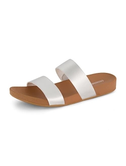 Women's Josie 2 band slide footbed sandal  Comfort Foam