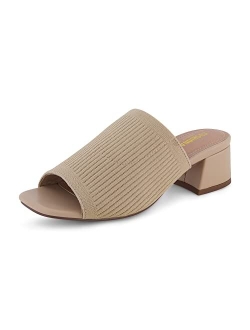 Women's Gwen Stretch Knit Heel Sandal  Memory Foam, Wide Widths Available