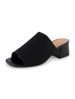 Women's Gwen Stretch Knit Heel Sandal  Memory Foam, Wide Widths Available