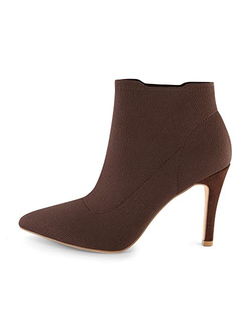 CUSHIONAIRE Women's Genie Stretch Knit Heel Bootie +Memory Foam padding, Wide Widths Available