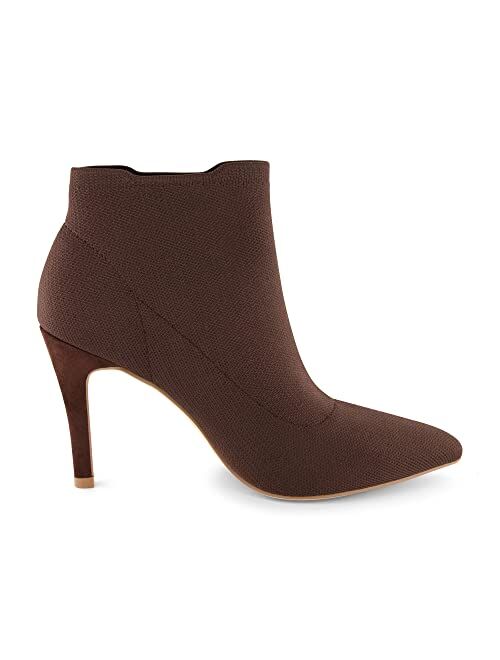 CUSHIONAIRE Women's Genie Stretch Knit Heel Bootie +Memory Foam padding, Wide Widths Available