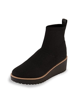 Women's Iggy stretch knit wedge boots  Memory Foam, Wide Widths Available