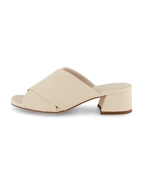 CUSHIONAIRE Garland cross band block heel sandal +Memory Foam, Wide Widths Available