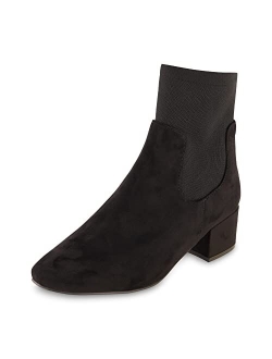 Women's Romi block heel stretch boot with Memory Foam Padding, Wide Widths Available