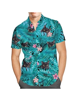 NAZENTI Hawaiin Shirt for Men Women Custom Face Shirt, Personalized Photo with Face Gift US Hawaiian Shirt for Men Women