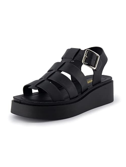 Women's Poppy fisherman platform sandal with  Memory Foam