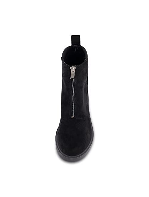 CUSHIONAIRE Women's Hackett zipper boot +Memory Foam, Wide Widths Available