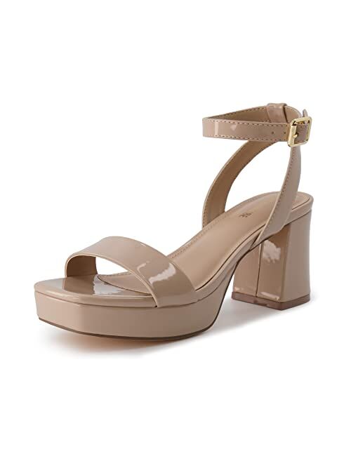 CUSHIONAIRE Women's Cherry platform dress sandal +Memory Foam and Wide Widths Available