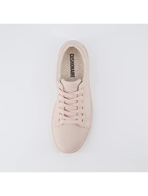 CUSHIONAIRE Women's Hashtag lace up Sneaker +Comfort Foam, Wide Widths Available