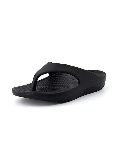 CUSHIONAIRE Women's Costa recovery thong sandal with +Comfort