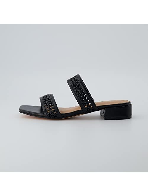 CUSHIONAIRE Women's Norma low block heel sandal +Memory Foam and Wide Widths Available