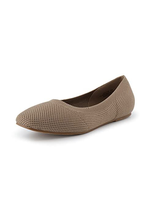 CUSHIONAIRE Women's Selfie Knit Flat with +Memory Foam and Wide Widths Available