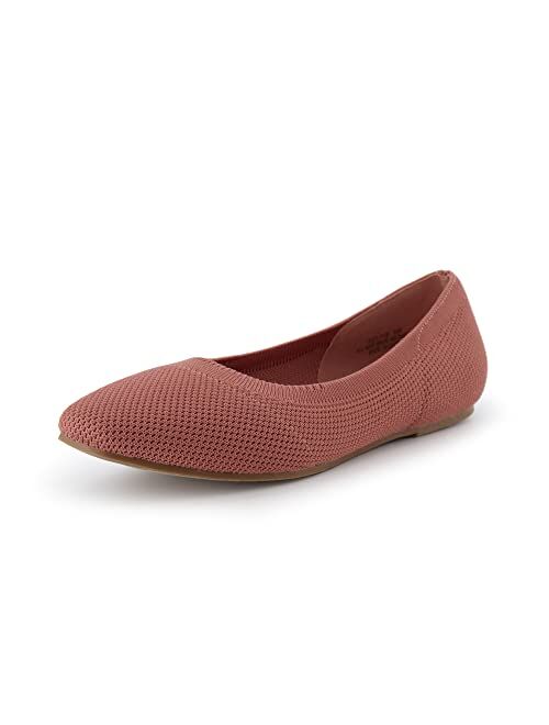 CUSHIONAIRE Women's Selfie Knit Flat with +Memory Foam and Wide Widths Available