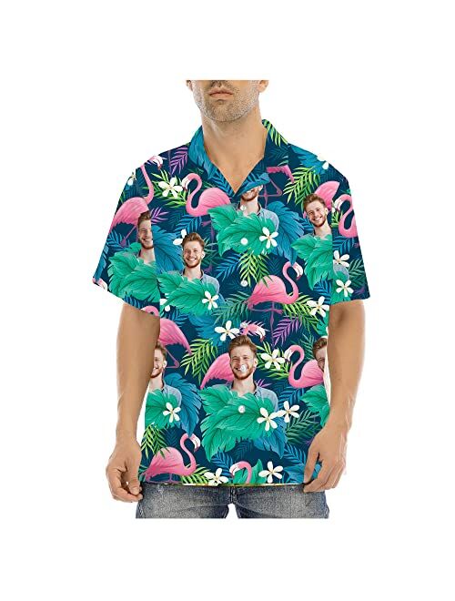 Generic Custom Face Hawaiian Shirt, Custom Hawaiian Shirt with Face, Funny Hawaiian Shirts for Men/Women, Personalized Photo Men Women Picture Flowers Fruits Beach Pet Sh