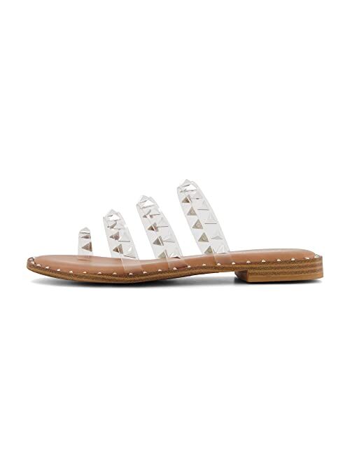 Cushionaire Women's Tabitha Studded toe thong sandal with Memory Foam