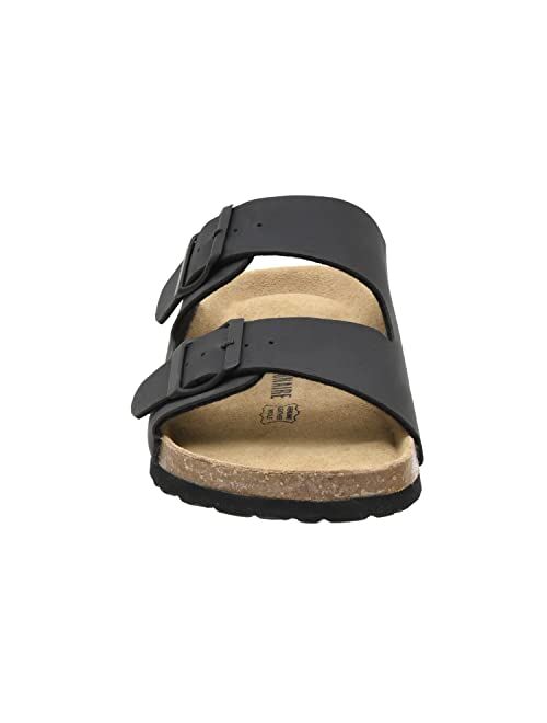 CUSHIONAIRE Men's Lane Cork footbed Sandal with +Comfort