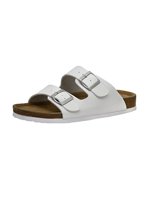 CUSHIONAIRE Men's Lane Cork footbed Sandal with +Comfort