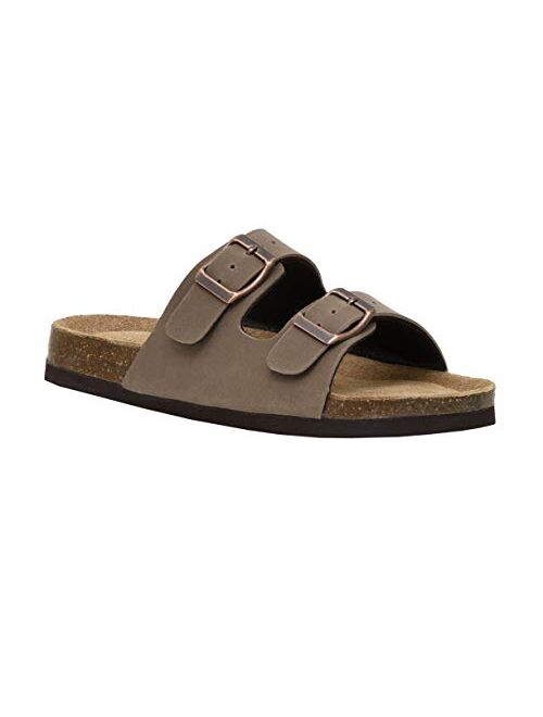 CUSHIONAIRE Kid's Lane JR Cork footbed Sandal with +Comfort