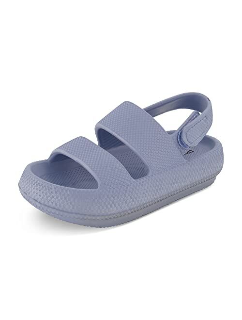 CUSHIONAIRE Kid's Fuji sandal with adjustable strap and +Comfort