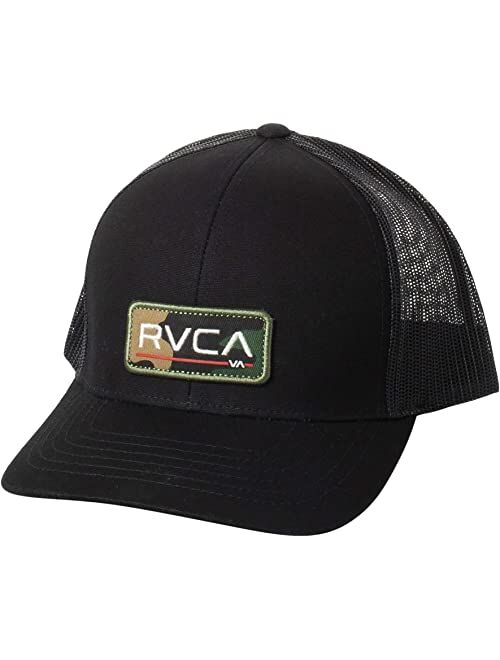 RVCA Men's Adjustable Snapback Curved Brim Trucker Hat