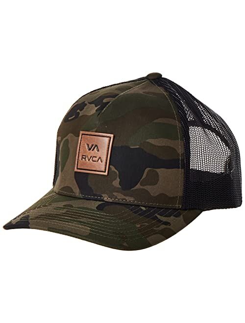 RVCA Men's Adjustable Snapback Curved Brim Trucker Hat