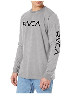 Men's Graphic Long Sleeve Crew Neck Tee Shirt