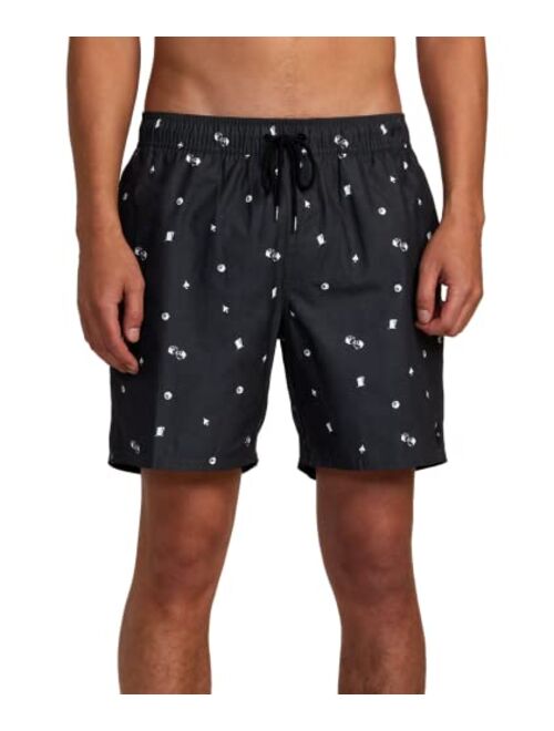 RVCA VA Pigment Print 17" Elastic Trunks