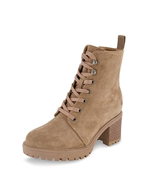 CUSHIONAIRE Women's James lace up boot +Memory Foam, Wide Widths Available