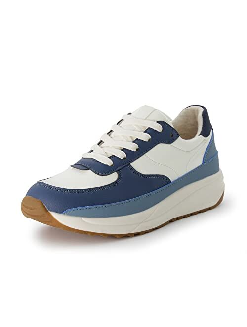 CUSHIONAIRE Women's Score lace up Sneaker +Comfort Foam, Wide Widths Available