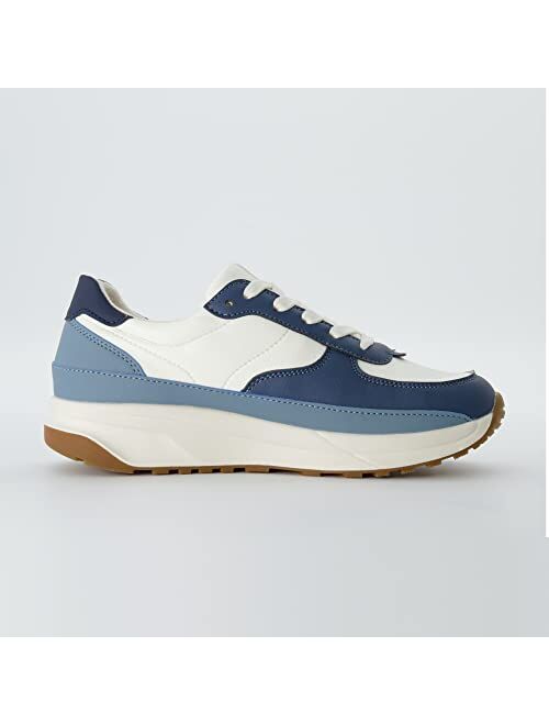 CUSHIONAIRE Women's Score lace up Sneaker +Comfort Foam, Wide Widths Available