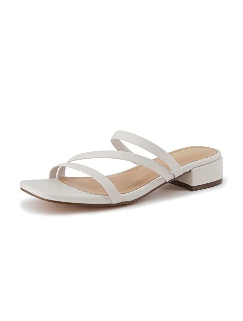 CUSHIONAIRE Women's Newport low block heel sandal +Memory Foam and Wide Widths Available