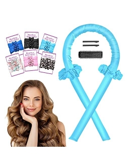 Sidinic Heatless Curling Rod Headband, Overnight Hair Curlers,No Heat Curl with Hair Clips, Heatless Curls to Sleep in Silk Ribbon Hair Rollers for Long Hair Styling Tool