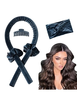 Ivyu Heatless Hair Curler Curls - Heatless Curling Rod Headband for Long Hair, Satin Heatless Curling Set No Heat Curling Headband No Damage Waves Hair Wrap Curler Ribbon