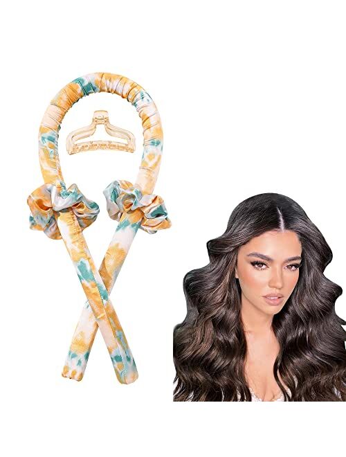 Ivyu Heatless Hair Curler Curls - Heatless Curling Rod Headband for Long Hair, Satin Heatless Curling Set No Heat Curling Headband No Damage Waves Hair Wrap Curler Ribbon