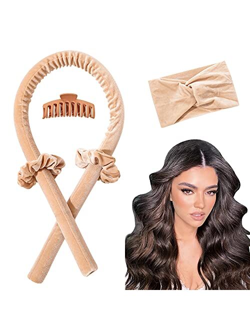 Ivyu Heatless Hair Curler Curls - Heatless Curling Rod Headband for Long Hair, Satin Heatless Curling Set No Heat Curling Headband No Damage Waves Hair Wrap Curler Ribbon