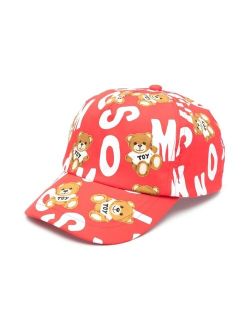 Kids teddy bear logo-print baseball cap