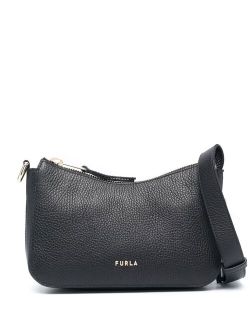 grained leather shoulder bag